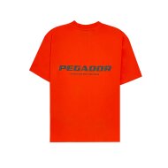 Pegador Herren T-Shirt Colne Logo Oversized washed signal red
