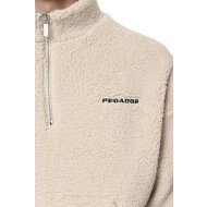Pegador Herren Half Zip Sweater Puka Teddy kingdom beige