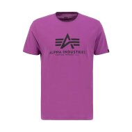 Alpha Industries Herren T-Shirt Basic Logo dark magenta