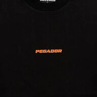Pegador Herren T-Shirt Colne Logo Oversized black signal red