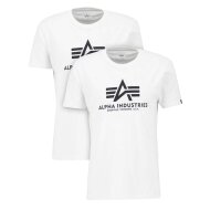Alpha Industries Herren T-Shirt Basic 2 Pack white
