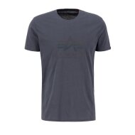 Alpha Industries Herren T-Shirt Basic Logo Rainbow Reflective greyblack