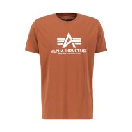 Alpha Industries Herren T-Shirt Basic Logo hazel brown
