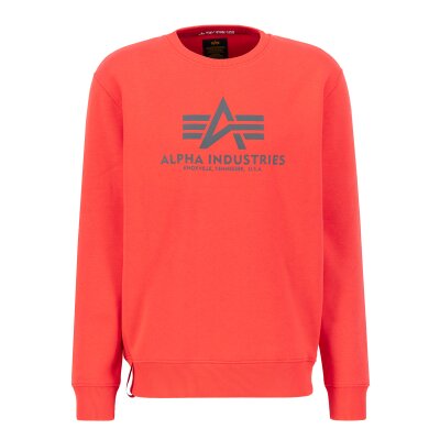Alpha Industries Herren Sweater Basic Logo radiant red