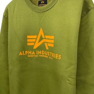 Alpha Industries Herren Sweater Basic Logo moss green