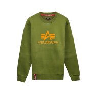 Alpha Industries Herren Sweater Basic Logo moss green