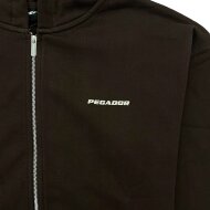 Pegador Herren Sweat Jacket Colne Logo Oversized washed oak brown