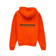 Pegador Herren Hoodie Colne Logo Oversized washed signal red