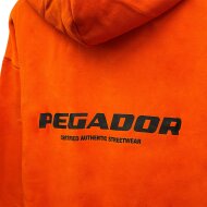 Pegador Herren Hoodie Colne Logo Oversized washed signal red