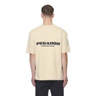 Pegador Herren T-Shirt Colne Logo Oversized vintage washed kingdom beige gum