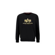 Alpha Industries Herren Basic Sweater Carbon black/gold