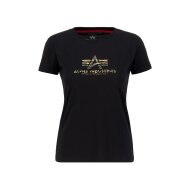 Alpha Industries Damen Basic T-Shirt Camo Print black