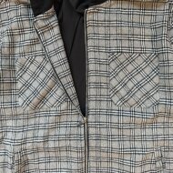 Pegador Herren Zip Flannel Jacket Bale Embroidery Heavy cloud grey bright white