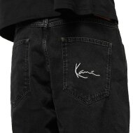 Karl Kani Herren Jeans Small Signature Tapered Five Pocket denim vintage black