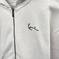 Karl Kani Herren Zip Hoodie Chest Signature Essential white