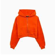 Pegador Damen Zip Hoodie Cropped Marla Oversized washed signal red gum