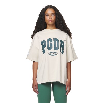 Pegador Damen T-Shirt Keats Heavy Oversized vintage washed bone white