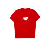 New Balance Herren T-Shirt Essentials Stacked Logo red