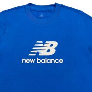 New Balance Herren T-Shirt Essentials Stacked Logo blue