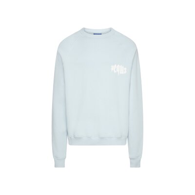 PEQUS Herren Sweater Mythic Chest Logo sky blue