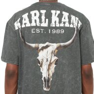 Karl Kani Herren T-Shirt Small Signature Washed Heavy Skull anthracite