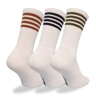 New Era Socken Stripe Crew 3er Pack white