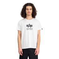Alpha Industries Herren T-Shirt Grunge Logo white