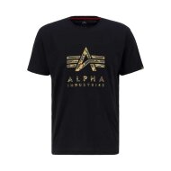 Alpha Industries Herren T-Shirt Camo PP black