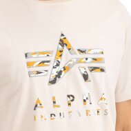 Alpha Industries Herren T-Shirt Camo PP jet stream white