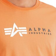 Alpha Industries Herren T-Shirt Alpha Label tangerine