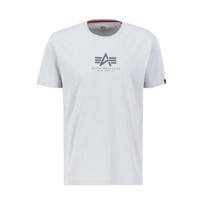 Alpha Industries Herren Basic T-Shirt ML pastel grey