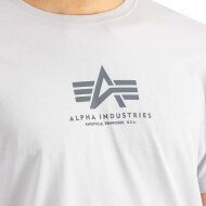 Alpha Industries Herren Basic T-Shirt ML pastel grey