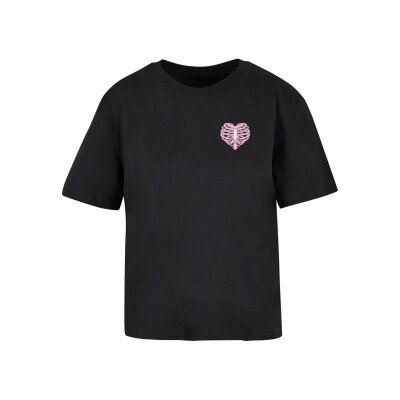 Mister Tee T-Shirt Herren Heart Cage Rose black