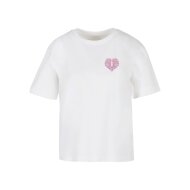 Mister Tee T-Shirt Herren Heart Cage Rose white