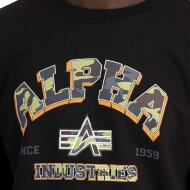 Alpha Industries Herren Sweater College Camo black