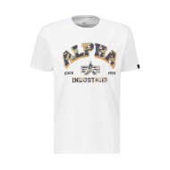 Alpha Industries Herren T-Shirt College Camo white