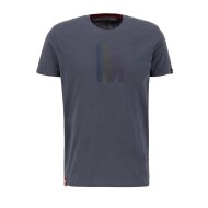 Alpha Industries Herren T-Shirt Reflective Label Rainbow Reflective greyblack