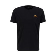 Alpha Industries Herren T-Shirt Backprint Camo Logo black/orange