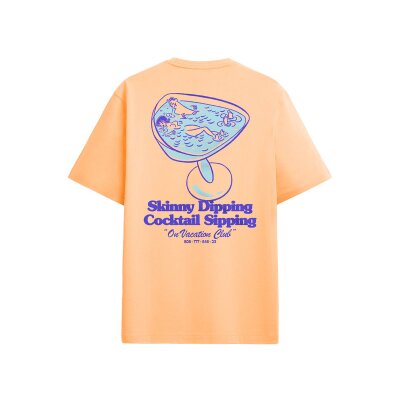 On Vacation Unisex T-Shirt Skinny Dippin Cocktail Sippin peach