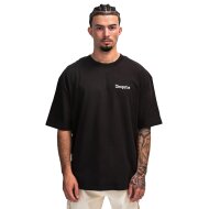 Dropsize Herren T-Shirt Heavy Crew Dove Oversized washed black