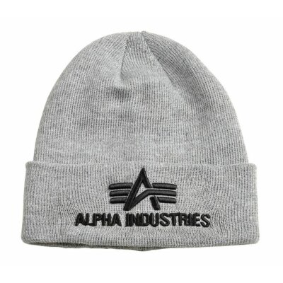 Alpha Industries 3D Beanie grey heather