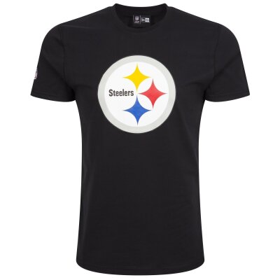 New Era Herren T-Shirt NFL Pittsburgh Steelers Logo schwarz L