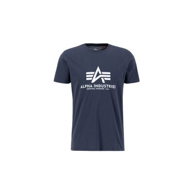 Alpha Industries Herren T-Shirt Basic Logo navy
