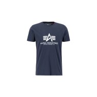 Alpha Industries Herren T-Shirt Basic Logo navy