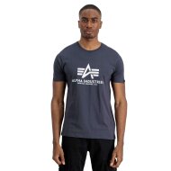 Alpha Industries Herren T-Shirt Basic Logo navy M