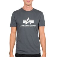 Alpha Industries Herren T-Shirt Basic Logo greyblack