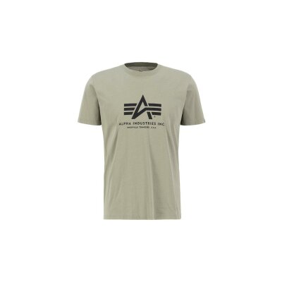 Alpha Industries Herren T-Shirt Basic Logo olive S