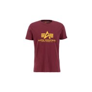 Alpha Industries Herren T-Shirt Basic Logo burgundy