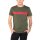 Alpha Industries Herren T-Shirt Red Stripe dark green