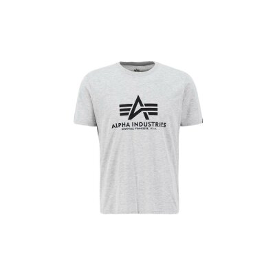 Alpha Industries Herren T-Shirt Basic Logo grey heather S